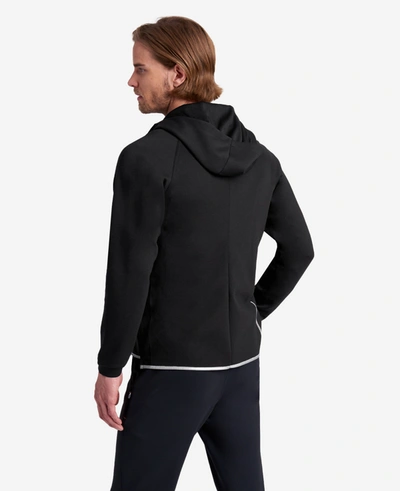 Shop Kenneth Cole Active Zip Hoodie In Black