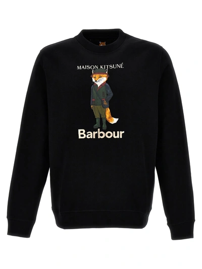 Shop Barbour X Maison Kitsuné Sweatshirt Black