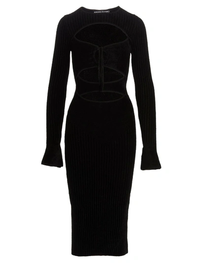 Shop Andreädamo Cut Out Midi Dress Dresses Black