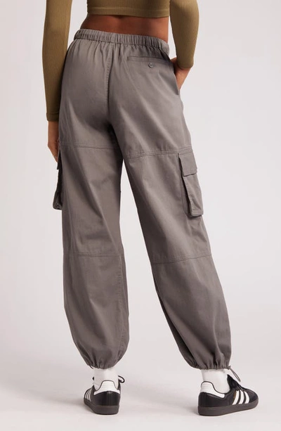 Bp. Elastic Cuff Cargo Pants In Grey Pearl