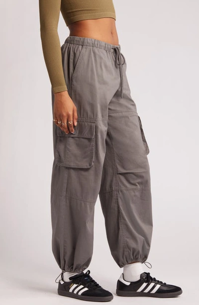 Bp. Elastic Cuff Cargo Pants In Grey Pearl