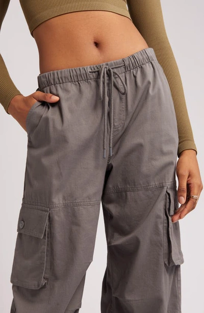 Bp. Elastic Cuff Cargo Pants In Grey Pearl