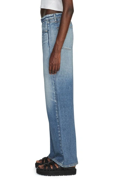 Shop Rag & Bone Miramar Trompe L'oeil Low Rise Wide Leg Pants In Noosa