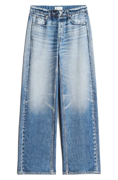 Shop Rag & Bone Miramar Trompe L'oeil Low Rise Wide Leg Pants In Noosa