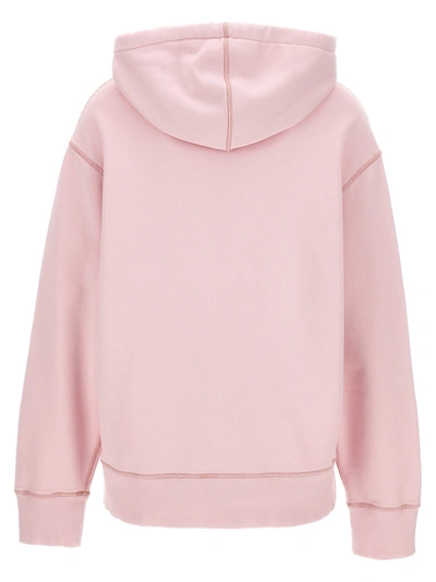 Shop Ami Alexandre Mattiussi Logo Embroidery Hoodie Sweatshirt Pink