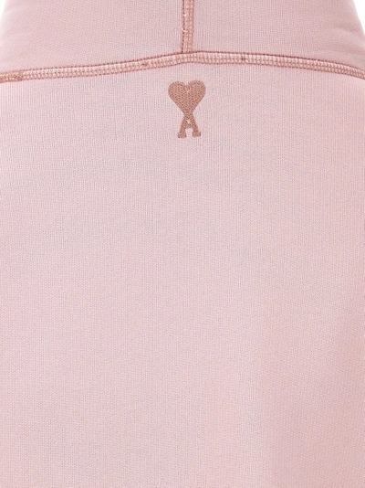 Shop Ami Alexandre Mattiussi Logo Embroidery Hoodie Sweatshirt Pink