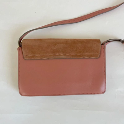 Pre-owned Chloé Chloe Pink Leather And Suede Small Faye Shoulder Bag