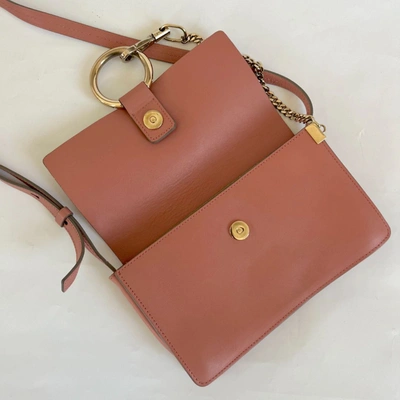 Pre-owned Chloé Chloe Pink Leather And Suede Small Faye Shoulder Bag