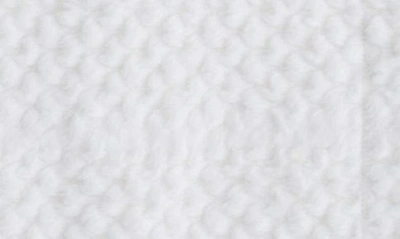 Shop Artisan 34 Brushed Faux Fur Throw Blanket In Ivory