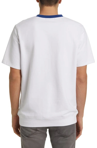 Shop Karl Lagerfeld Short Sleeve French Terry T-shirt In White