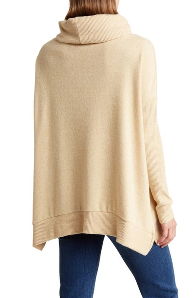 Shop Sweet Romeo Cowl Neck Tunic Top In Heather Oat