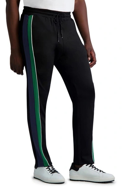 Shop Karl Lagerfeld Colorblock Track Pants In Black