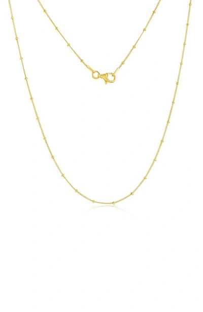 Shop Simona Curb Chain Station Necklace In Gold