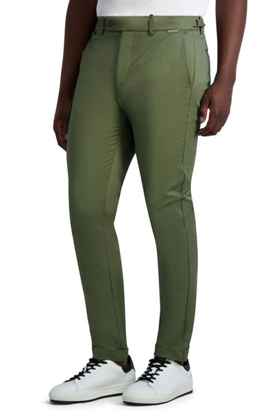 Shop Karl Lagerfeld Stretch Cotton Chino Pants In Olive
