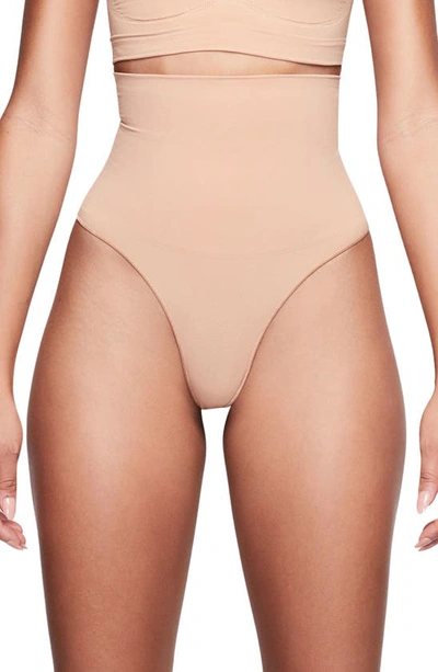 Shop Skims Core Control Thong In Ochre