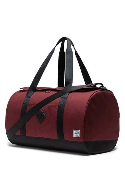 Shop Herschel Supply Co Heritage Duffle Bag In Port/ Black