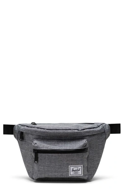 Shop Herschel Supply Co Pop Quiz Belt Bag In Raven Crosshatch