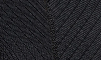Shop Steve Madden Xandra Rib Long Sleeve Bodysuit In Black