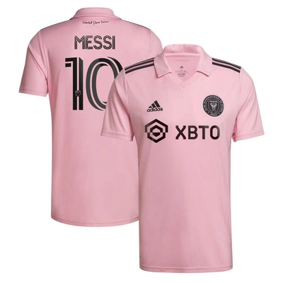Shop Adidas Originals Adidas Lionel Messi Pink Inter Miami Cf 2023 The Heart Beat Kit Replica Jersey
