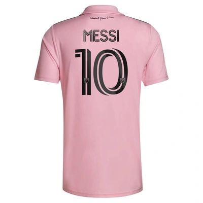 Shop Adidas Originals Adidas Lionel Messi Pink Inter Miami Cf 2023 The Heart Beat Kit Replica Jersey