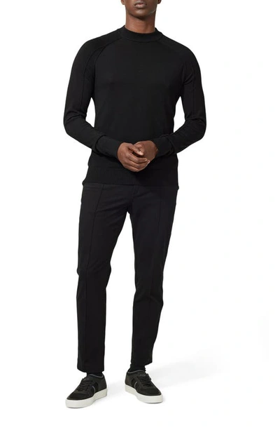 Shop Good Man Brand Mock Neck Merino Wool Sweater In Black