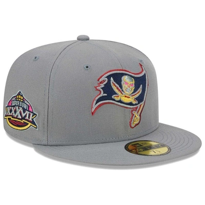 Shop New Era Gray Tampa Bay Buccaneers Color Pack 59fifty Fitted Hat