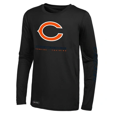 Shop Outerstuff Black Chicago Bears Agility Long Sleeve T-shirt