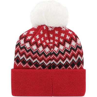 Shop 47 ' Red Georgia Bulldogs Elsa Cuffed Knit Hat With Pom
