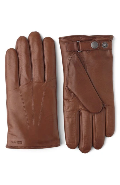 Shop Hestra Nelson Hairsheep Leather Gloves In Chestnut