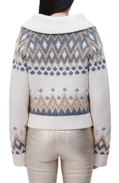Shop Simkhai Clarence Wool & Cashmere Blend Sweater In Ivory Multi