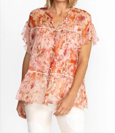Shop Johnny Was Yours Truy Silk Blouse In Multi