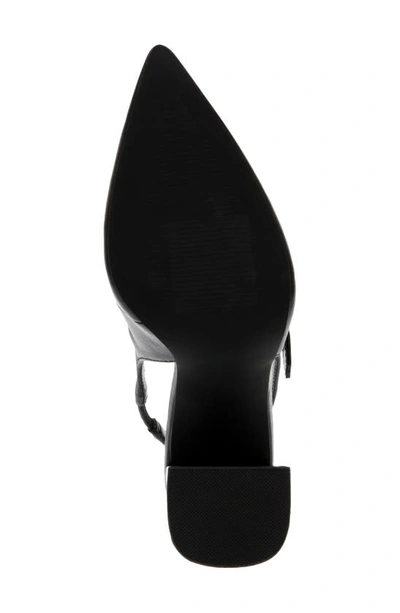 Shop Steve Madden Maegan Pointed Toe Slingback Pump In Black Leather