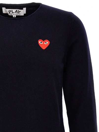 Shop Comme Des Garçons Play Heart Sweater, Cardigans Blue