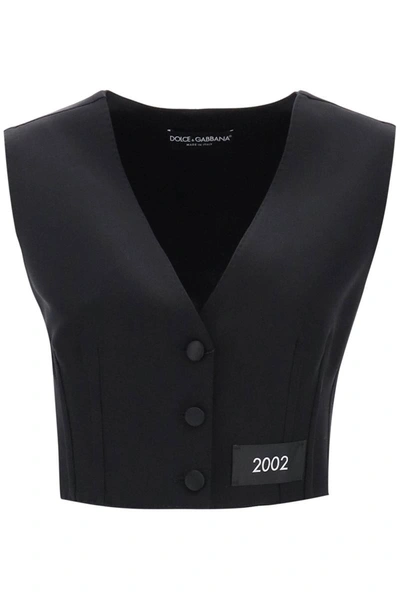 Shop Dolce & Gabbana Re-edition Tailoring Waistcoat In Black