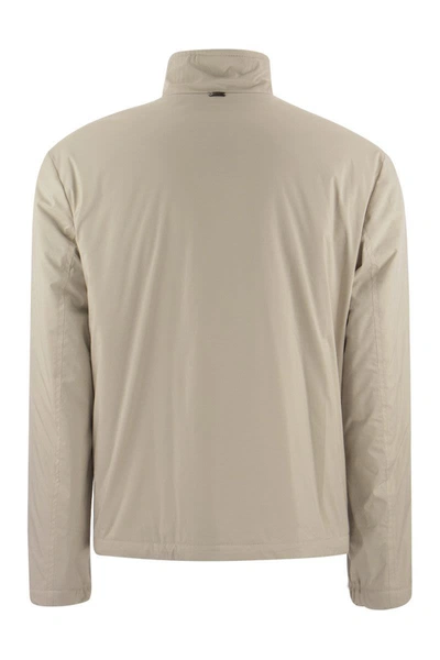 Shop Fedeli Cashmere Lined Jacket In Cream/grey