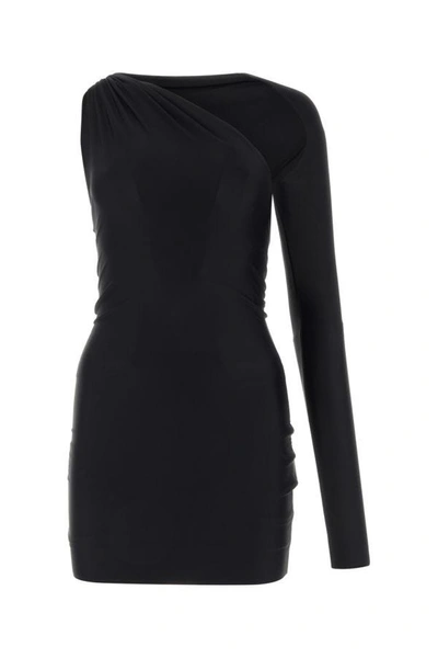 Shop Alyx Woman Black Satin Mini Skirt