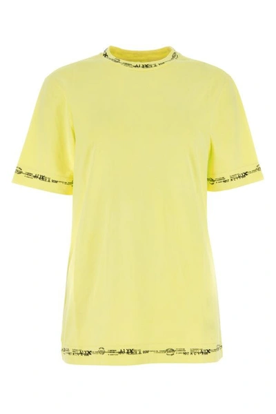 Shop Alyx Woman Fluo Yellow Cotton T-shirt