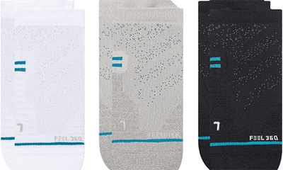 Shop Stance Athletic 3-pack Tab Socks In Grey Multi
