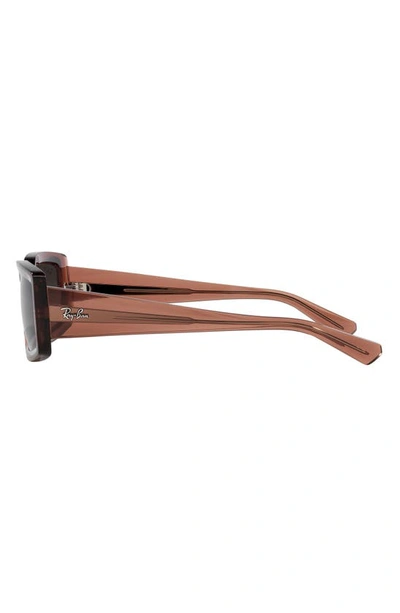 Ray Ban Kiliane 54mm Gradient Polarized Pillow Sunglasses In Transparent Brown