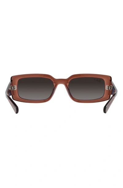Ray Ban Kiliane 54mm Gradient Polarized Pillow Sunglasses In Transparent Brown