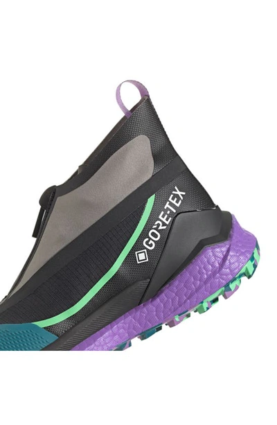 Shop Adidas By Stella Mccartney Terrex Free Rain.rdy Hiking Shoe In Core Black/green/lilac