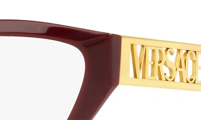 Shop Versace 55mm Irregular Optical Glasses In Bordeaux