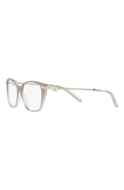 Shop Tiffany & Co 52mm Butterfly Optical Glasses In Champagne