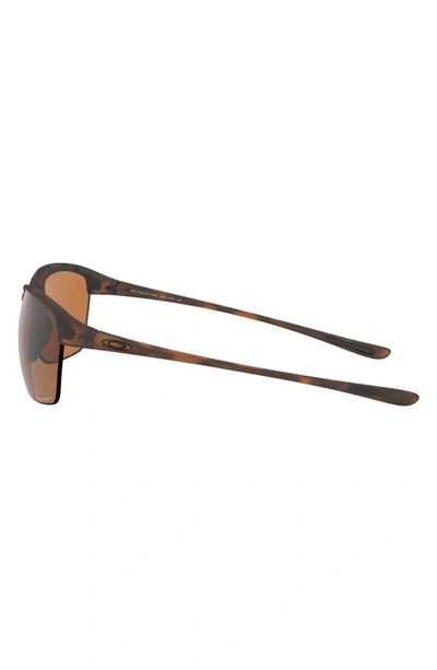 Shop Oakley 65mm Oversize Polarized Rectangular Sunglasses In Matte Tortoise/ Brown