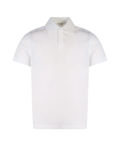 Shop Saint Laurent Polo Shirt In White