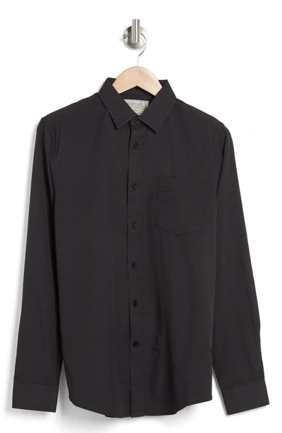 Shop Report Collection Recycled 4-way Solid Sport Shirt In Black