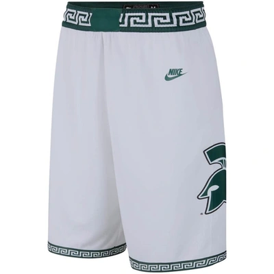 Shop Nike White Michigan State Spartans Limited Retro Basketball Shorts