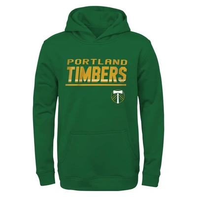 Shop Outerstuff Youth Green Portland Timbers Headliner Pullover Hoodie