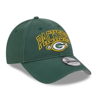 Shop New Era Green Green Bay Packers Outline 9forty Snapback Hat