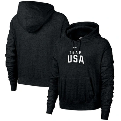Shop Nike Black Team Usa Paris 2024 Olympics Gym Vintage Pullover Hoodie